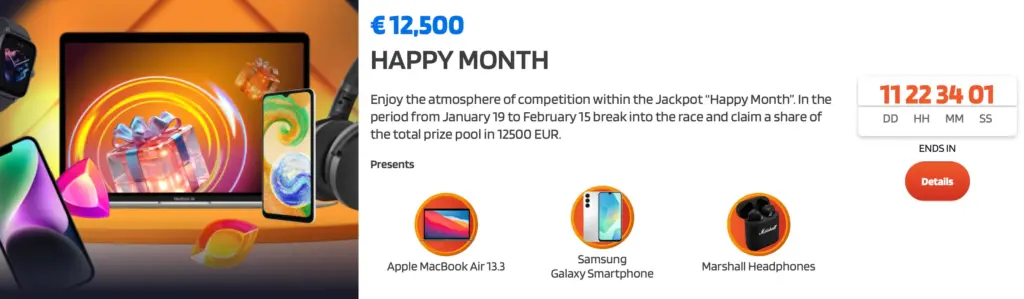 Lucky Mister casino Happy Month promotion